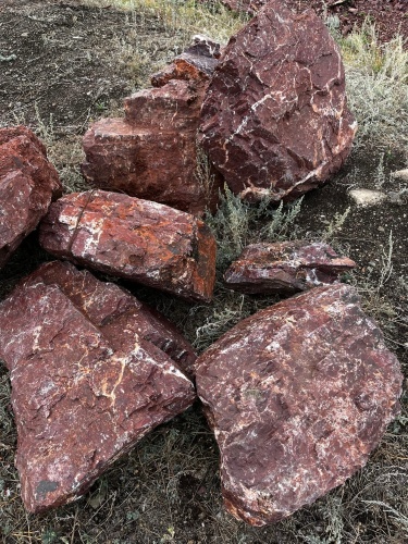 Камни для ландшафтного дизайна красно-фиолетовые 10-60 килограмм купить в Смоленске