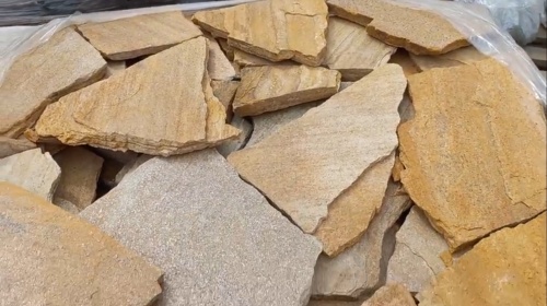 Плитняк златолит жёлтый для цоколя купить в Смоленске