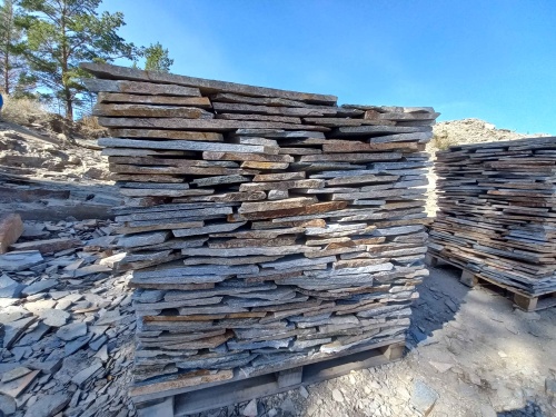 Плитняк златолит серебристый для фасада купить в Смоленске