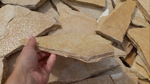 Плитняк златолит жёлтый для фасада 1,5-3 см купить в Смоленске